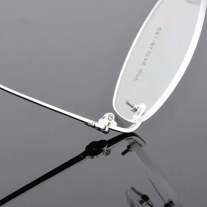 Оправа для очков Женская Ультралегкая розовая без оправы с алмазной отделкой