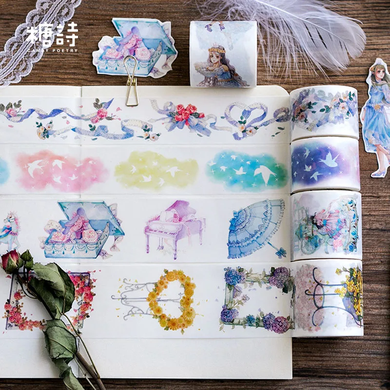 3 см/4 5 см * м Сладкий Kawaii портрет мечтательной Романтический лента Washi Скрапбукинг