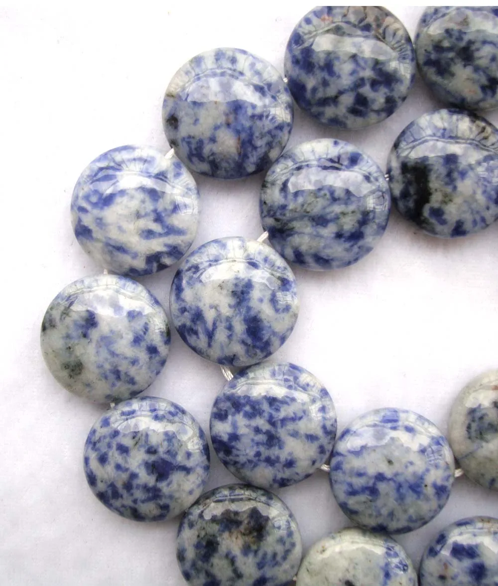 Sodalite монета/Круглые 20 мм свободные бусины для самостоятельного изготовления