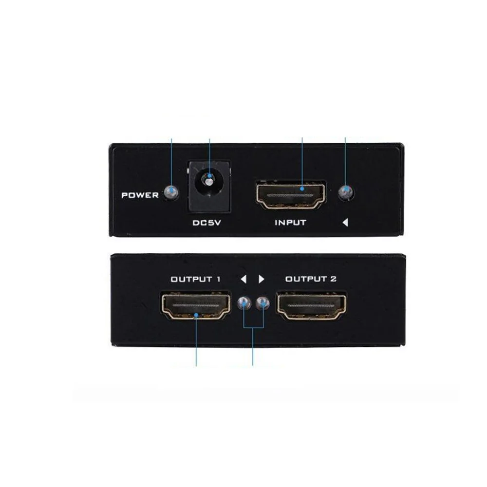Eletryc HDMI Splitter 1 In 2 Out Video Share Synchronous Display 1080P 3D FHD Port Duplicator MT-SP102M EU US AU UK |