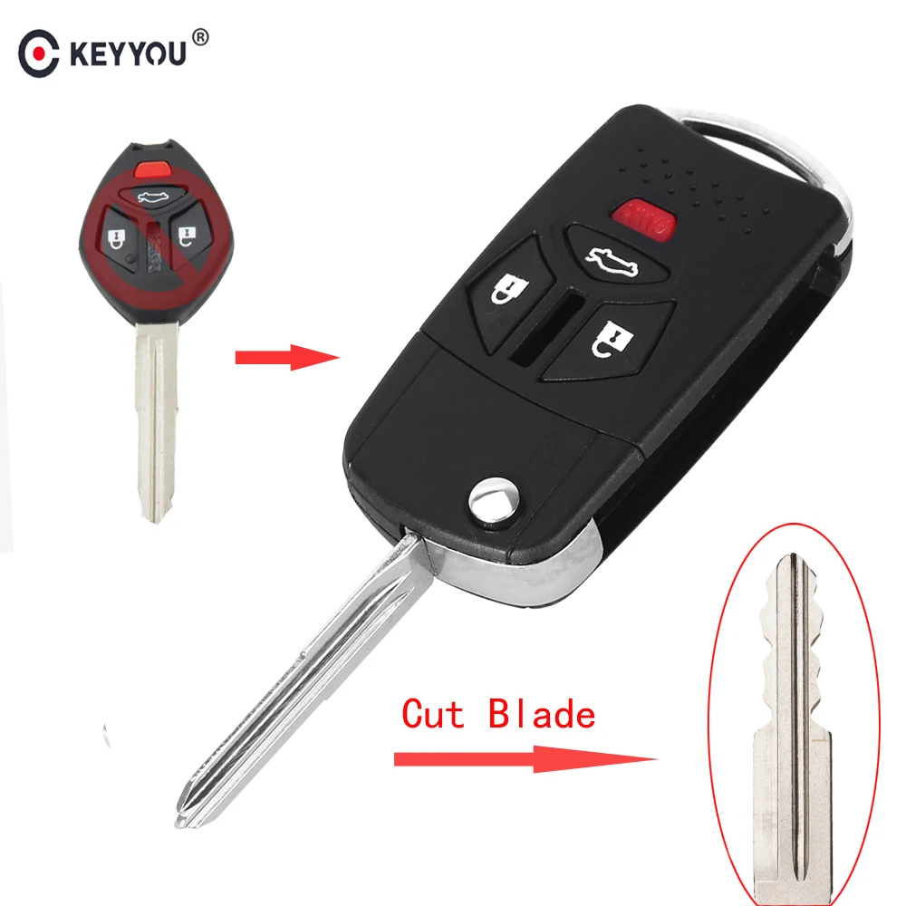 KEYYOU 3 + 1 4 кнопки дистанционного управления откидной складной чехол для ключей