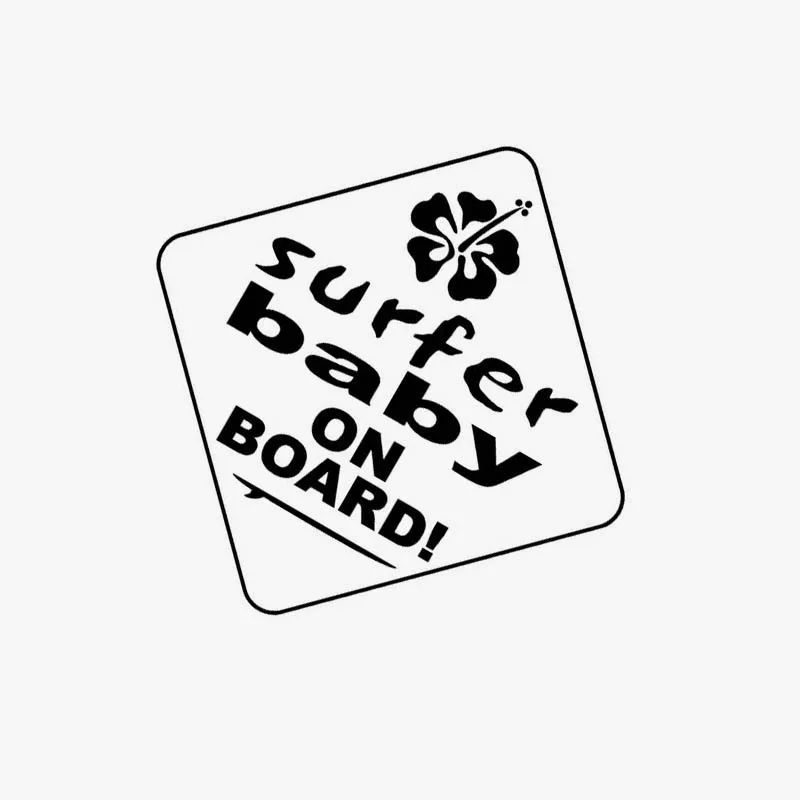 12 7 см * Surfer Baby On Board Art Car Виниловые наклейки черный/серебристый GS3549 | Автомобили и