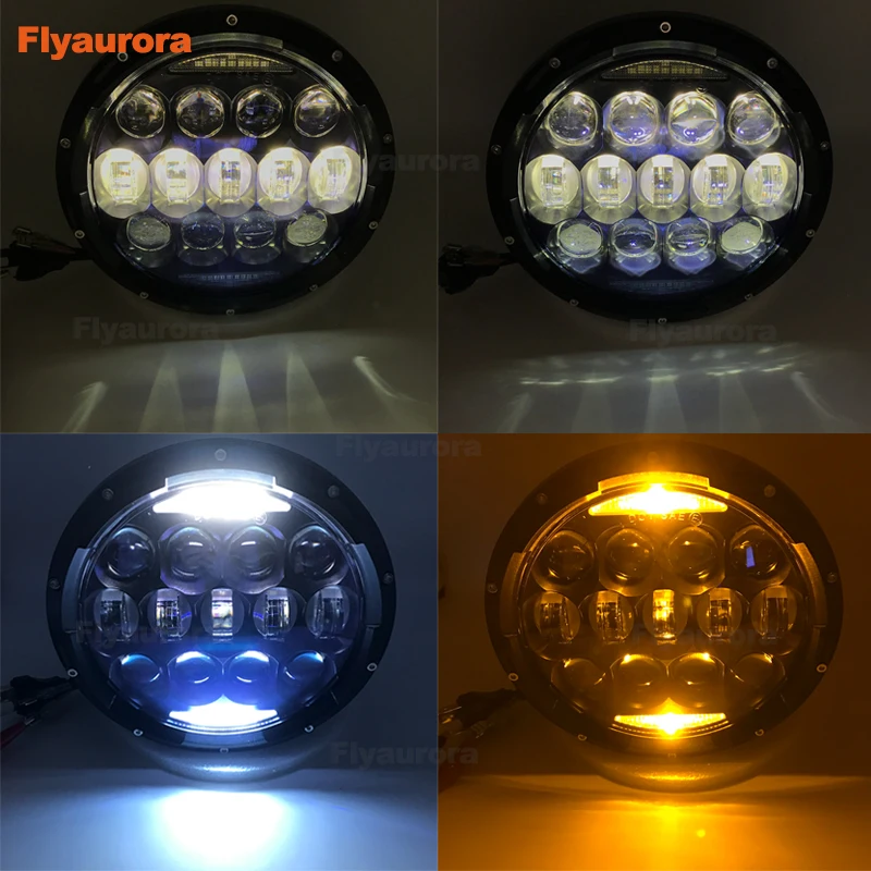 Для Toyota Land Cruiser 130 Вт 7 &quotсветодиодный фар + 4&quot противотуманная фара для Jeep Wrangler 97