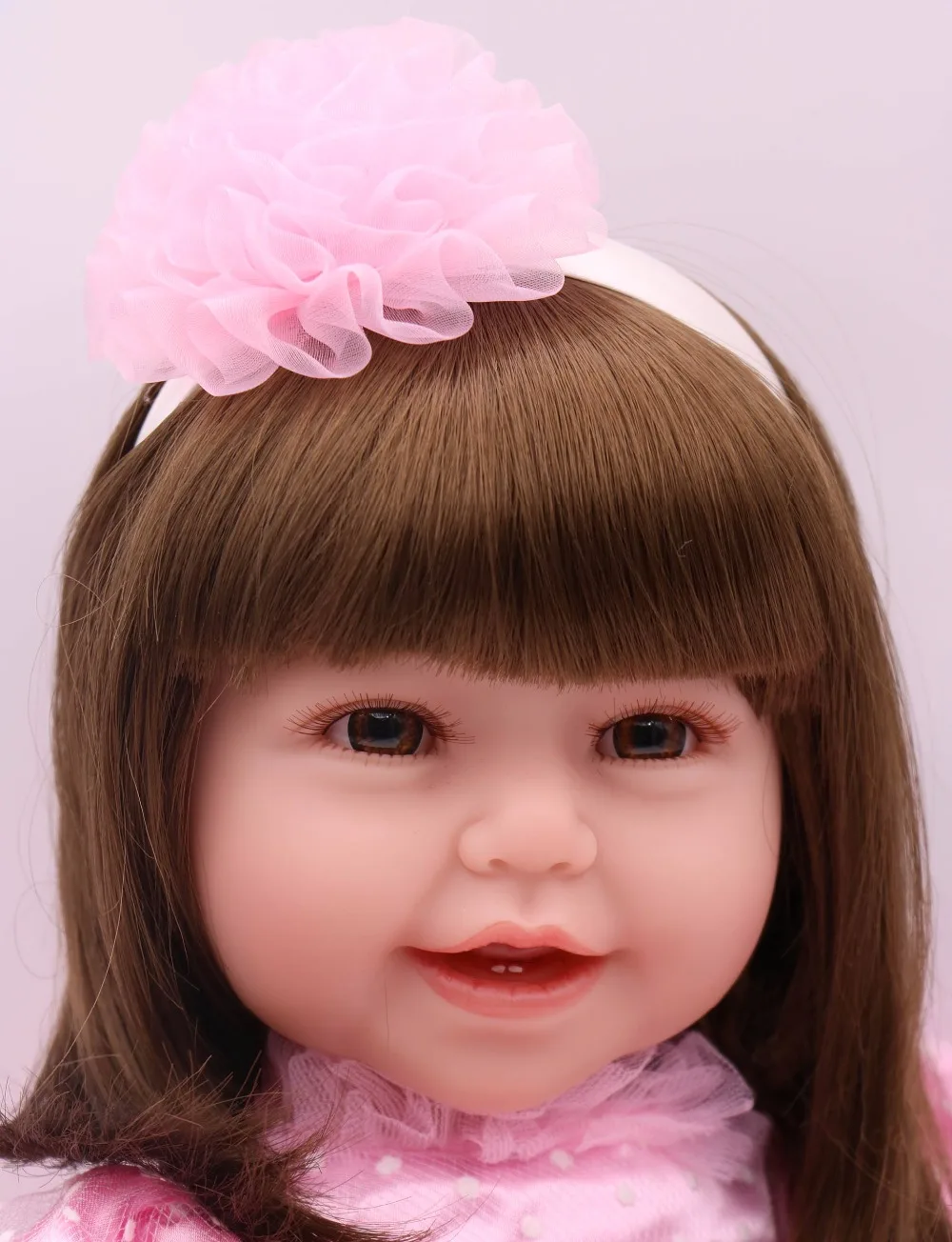 DOLLMAI модные куклы принцессы Reborn 60 см с длинными волосами для девочек мягкие