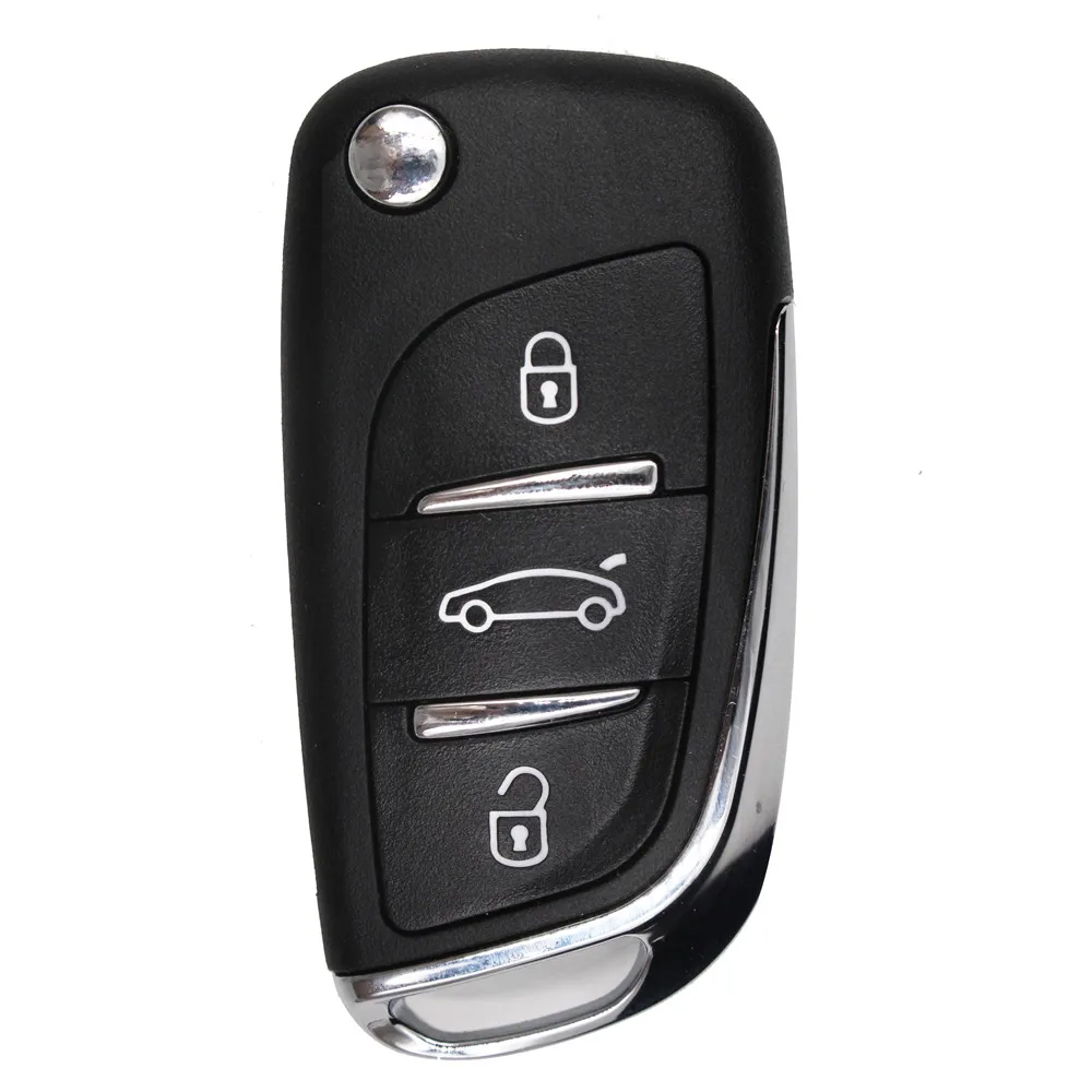 Keyecu DS модифицированный складной дистанционный брелок 3 кнопки для Citroen C2 C3 433 МГц