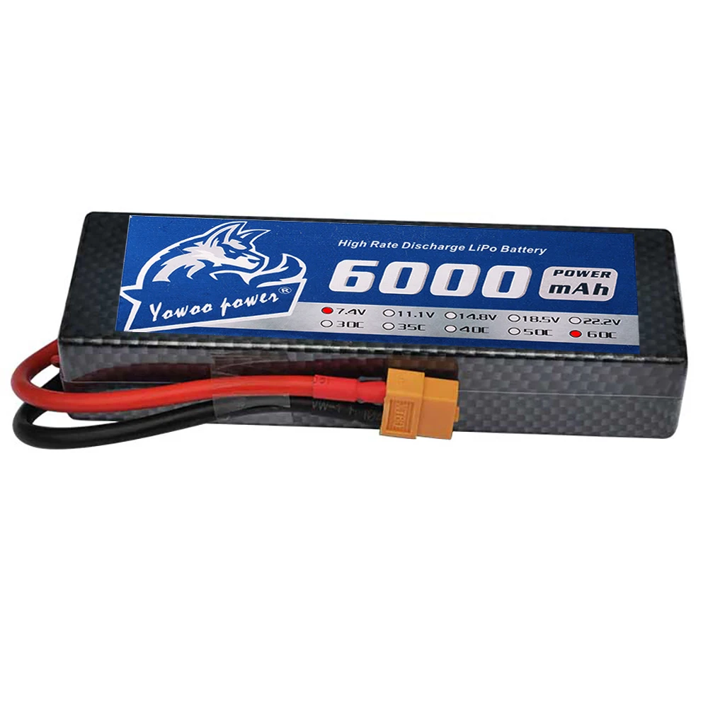 Lipo 2S 3S Аккумулятор 7 4 В 11 1 3300 мАч 5200 6000 7000 50C 60C Жесткий Чехол для Traxxas Slash Car RC 1/10 Scale