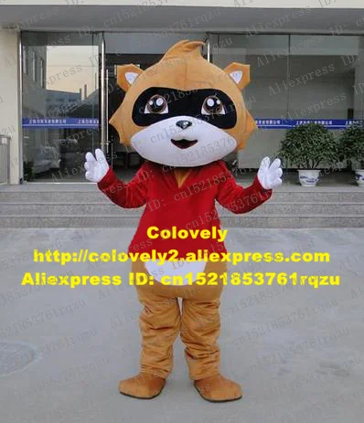 Супер Оранжевый енот Procyon Lotor мультяшный персонаж Mascotte взрослый костюм талисмана