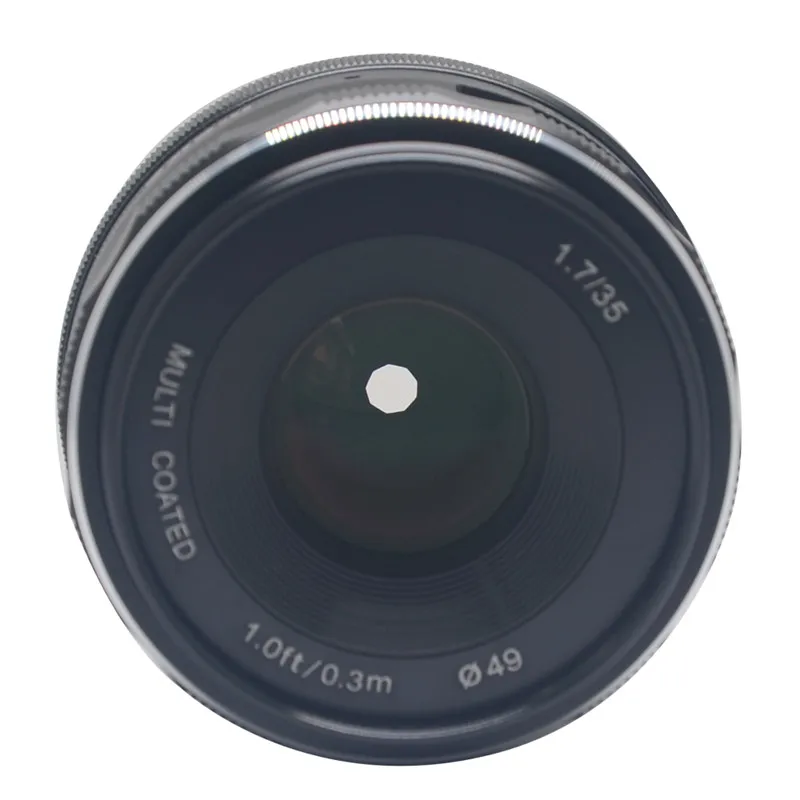 Mcoplus Meike 35 мм f1.7 Prime объектив с фиксированным ручным фокусом с большой апертурой для Canon EF-M крепление беззеркальных APS-C EOS камера M1 M2 M3