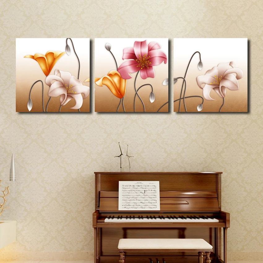 

Modern Posters and Prints White Lily Flower Landscape Wall Art Canvas Painting Nordic Style Kids Bedroom Decoration Picture