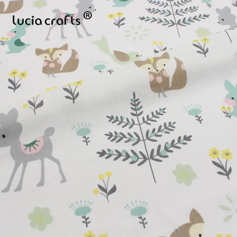Lucia craft 50*50 см хлопковая Лоскутная Ткань с мультяшным принтом ткань сделай сам