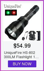 UniqueFire 1508 T50 XRE(зеленый/красный/белый) светодиодный фонарик 3 режима фокусируемая головка Масштабирование Coyote Охота факел Лампа