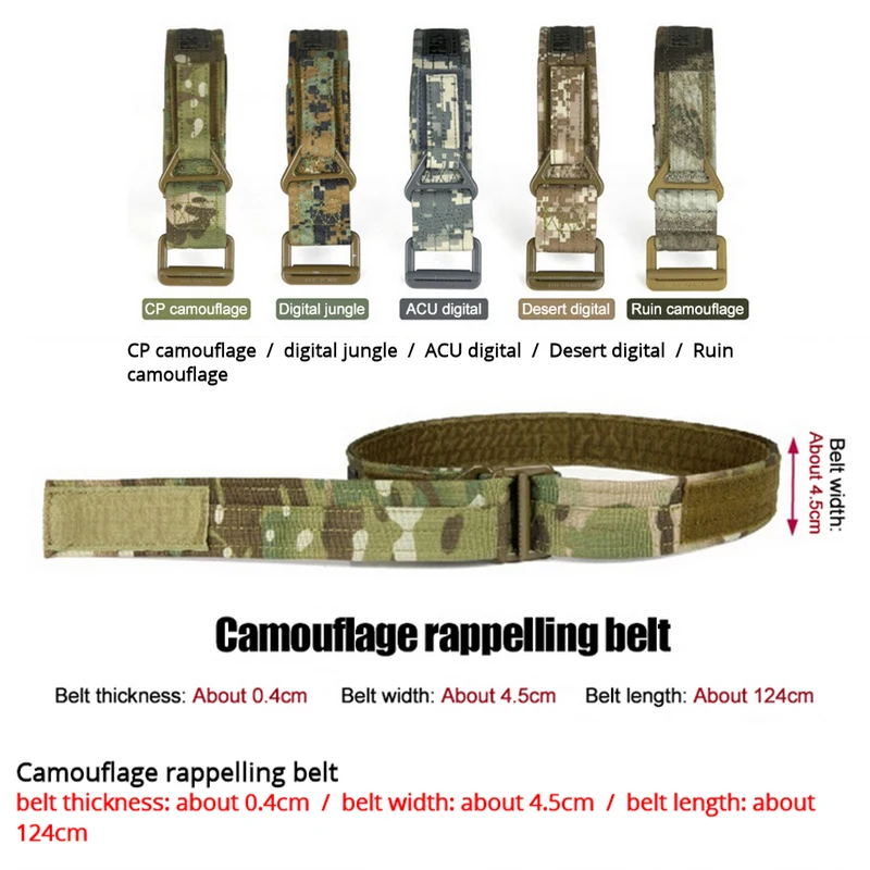 

outdoor sport hiking camping belt tactical belt Black hawk rappel down belt Rescue protection nylon belt men FREE SOLDIER