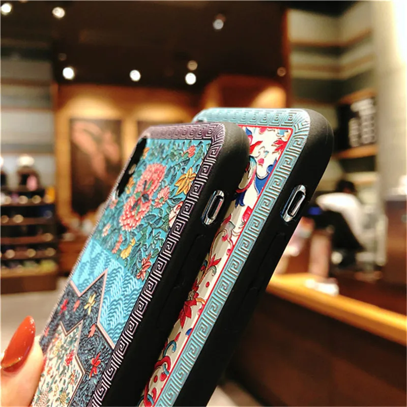 LANCHE Coque For Huawei P20 lite Case Soft Phone Pro P10 Plus Mate 10 Honor 9 Relief Flower Vintage Cover |