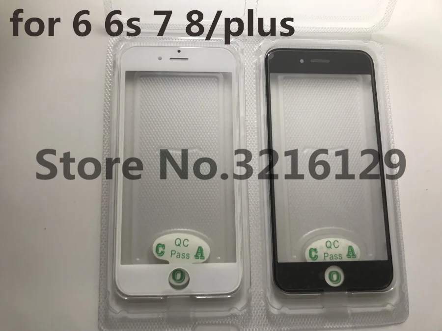 Топ AAA + холодный пресс 3 в 1 переднее стекло экрана с рамкой OCA для iphone 8 7 plus 6 6s 5 5s 5c