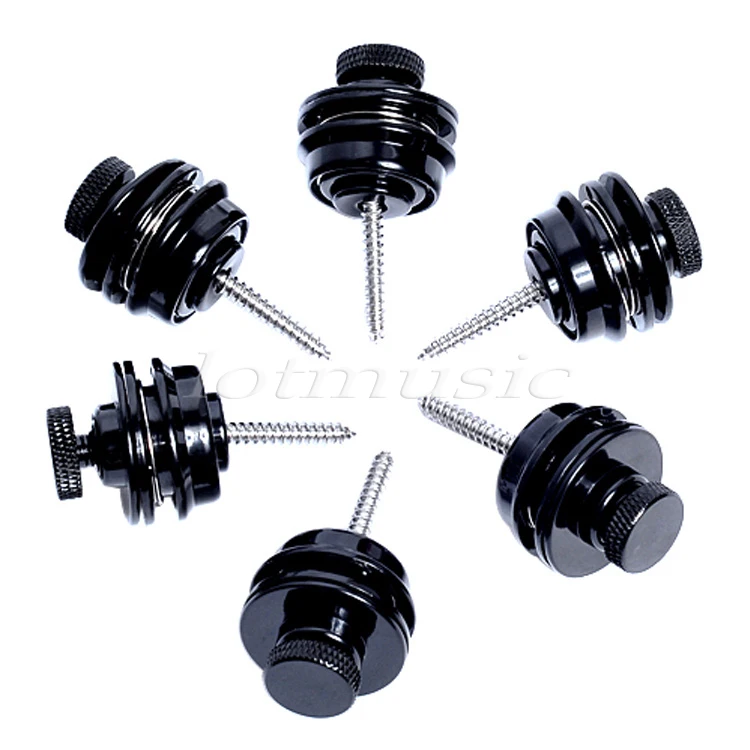 Аксессуары для гитары плоская головка цвет черный/золотой/хром 6 шт.|guitar strap