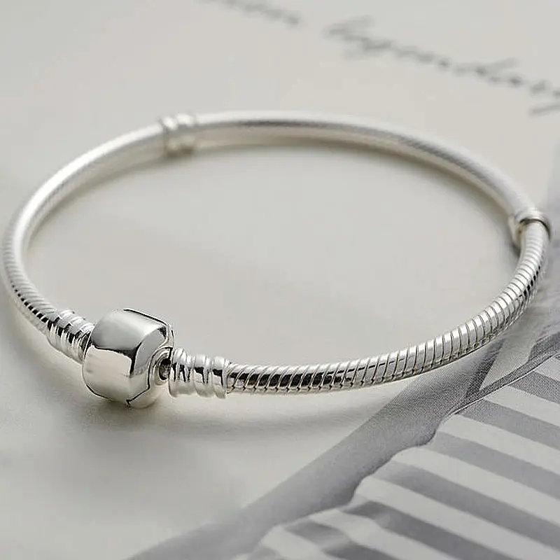 Браслет ювелирные Посеребренная змея цепь браслет шарма бренд Европейский Шарм