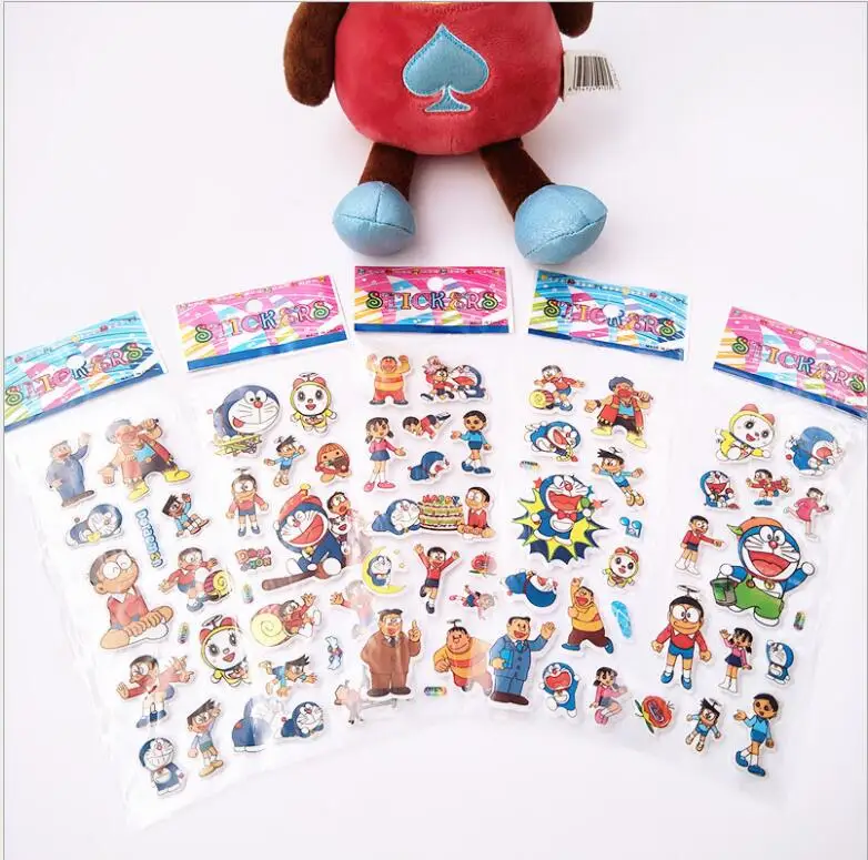 6 листов/набор Мультяшные наклейки Doraemon Скрапбукинг для детской комнаты декор
