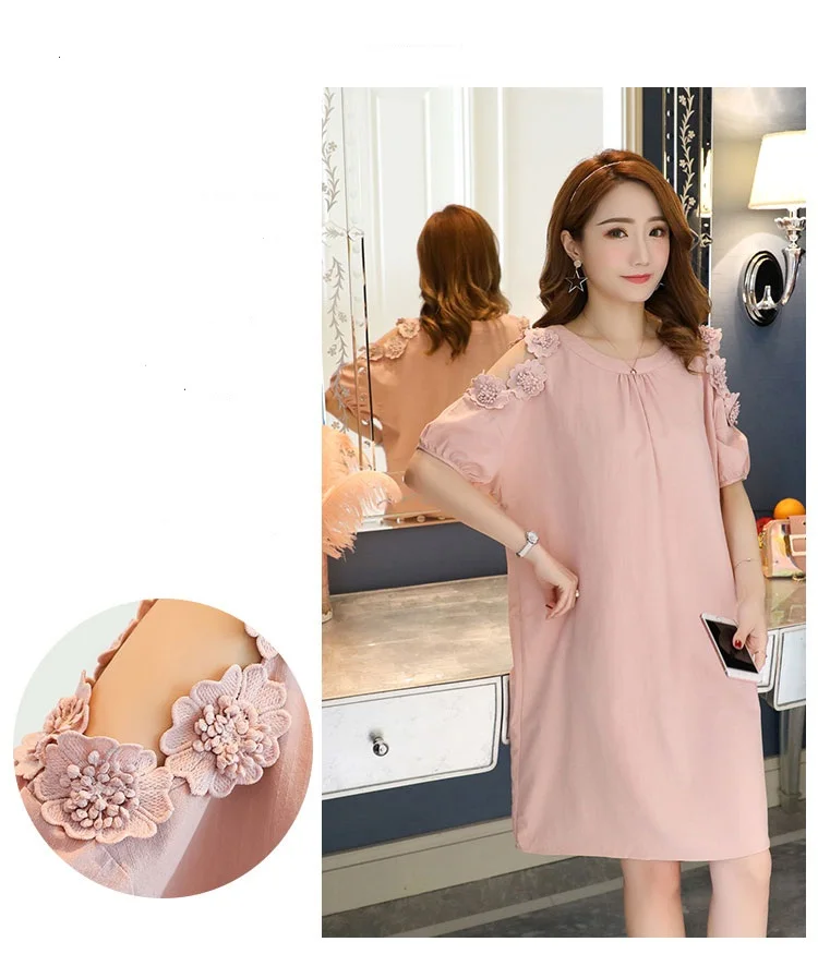 Платье для беременных 2019 летняя объемная Цветочная свободная одежда без