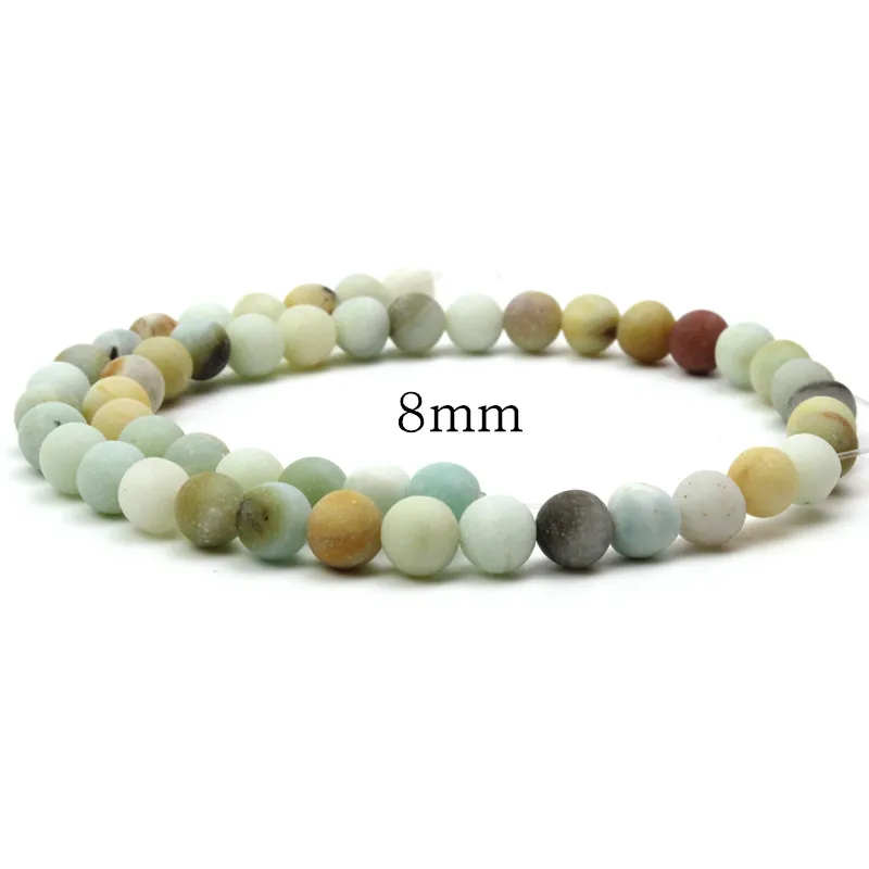 MJDCB натуральный многоцветный круглый 4.6.8.10.12mm Forst Amazonite для DIY ожерелье ювелирные
