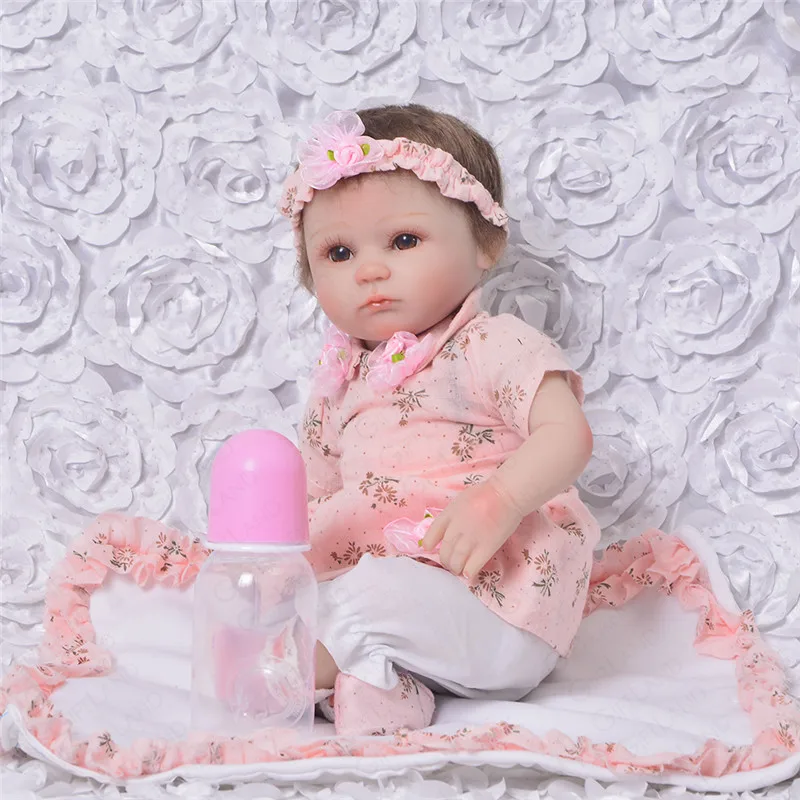 Reborn Baby Doll младенец получивший новую жизнь мягкая розовая принцесса куклы для