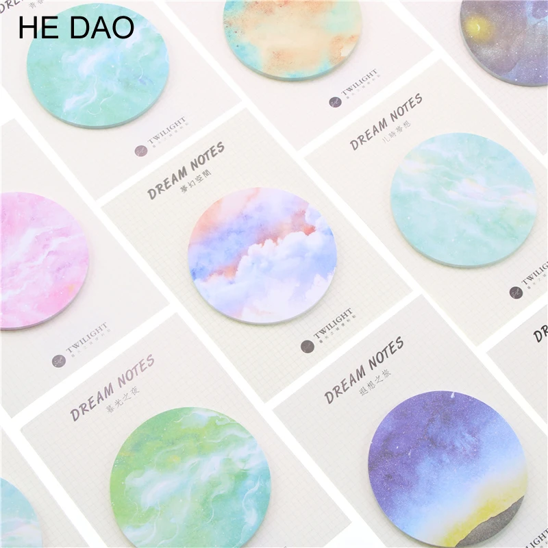 Refreshing Style Natural Dream Series Self-adhesive Memo Pad Sticky Notes Bookmark School Office Stationery Supplies |