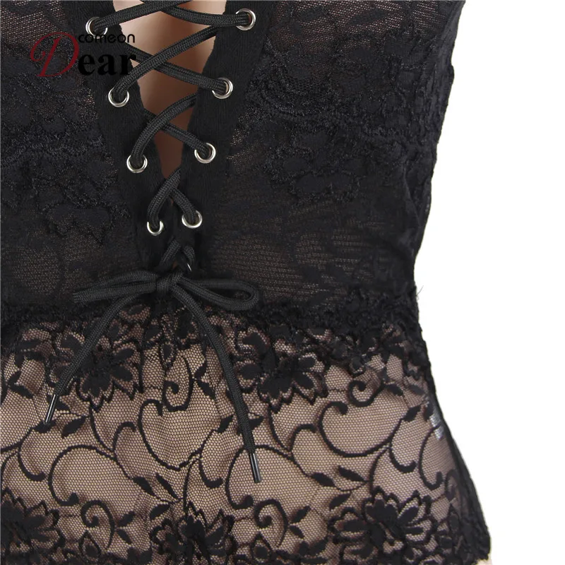 Comeondear R80444 Женский Бандаж женское сексуальное кружевное прозрачное боди Женское