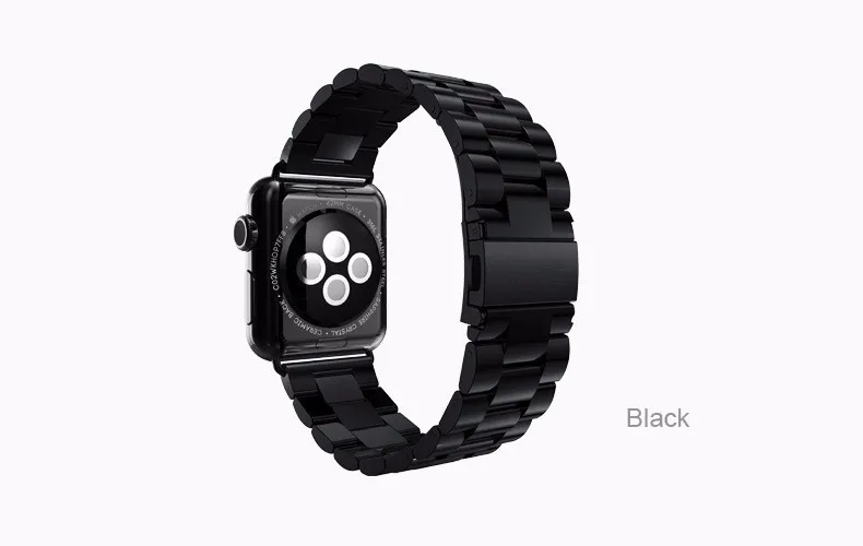 Космический серый ремешок для часов Apple Watch Band 42 мм 38 мм ремешок из нержавеющей стали Пряжка адаптер Ссылка Браслет спортивная версия