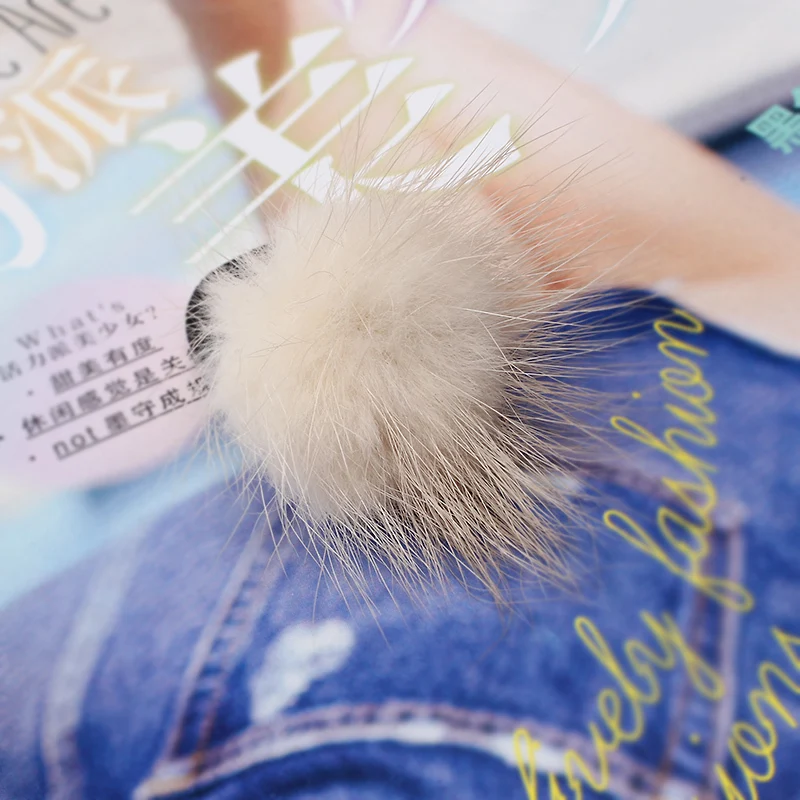 1 шт. милые эластичные резинки для волос с искусственным кроличьим мехом ремешки - Фото №1