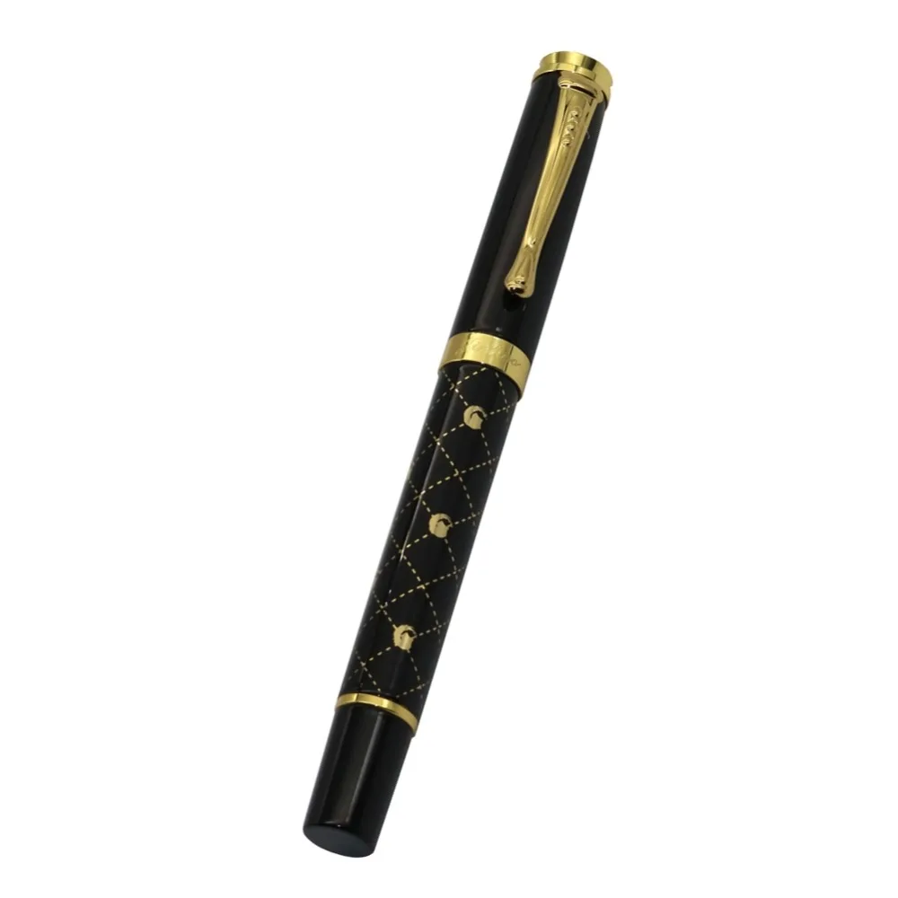 Jinhao 500 пишущий иридиевая ручка черный серебряный красный и зеленый ледяной Золотой орел авторучка наконечник 0,5 мм для 6 цветов