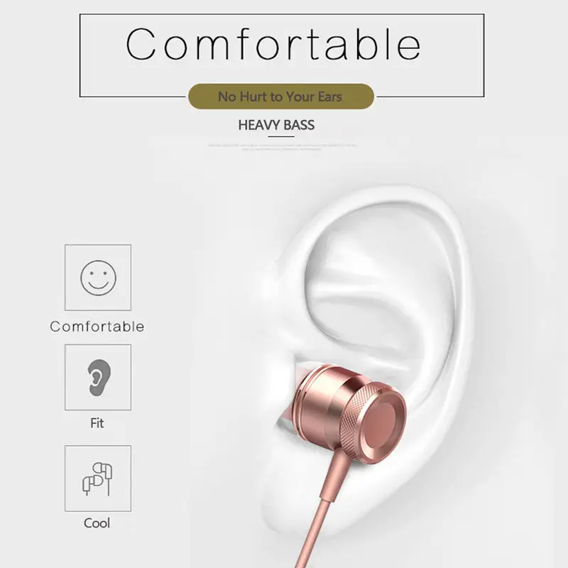 Usb C Проводные металлические наушники в линии управления гарнитура для Xiaomi 6 Note 3 Mix