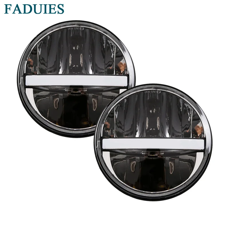 Светодиодные фары FADUIES 2psc 7 дюймовые с ДХО и желтым сигналом поворота для Jeep Wrangler Jk
