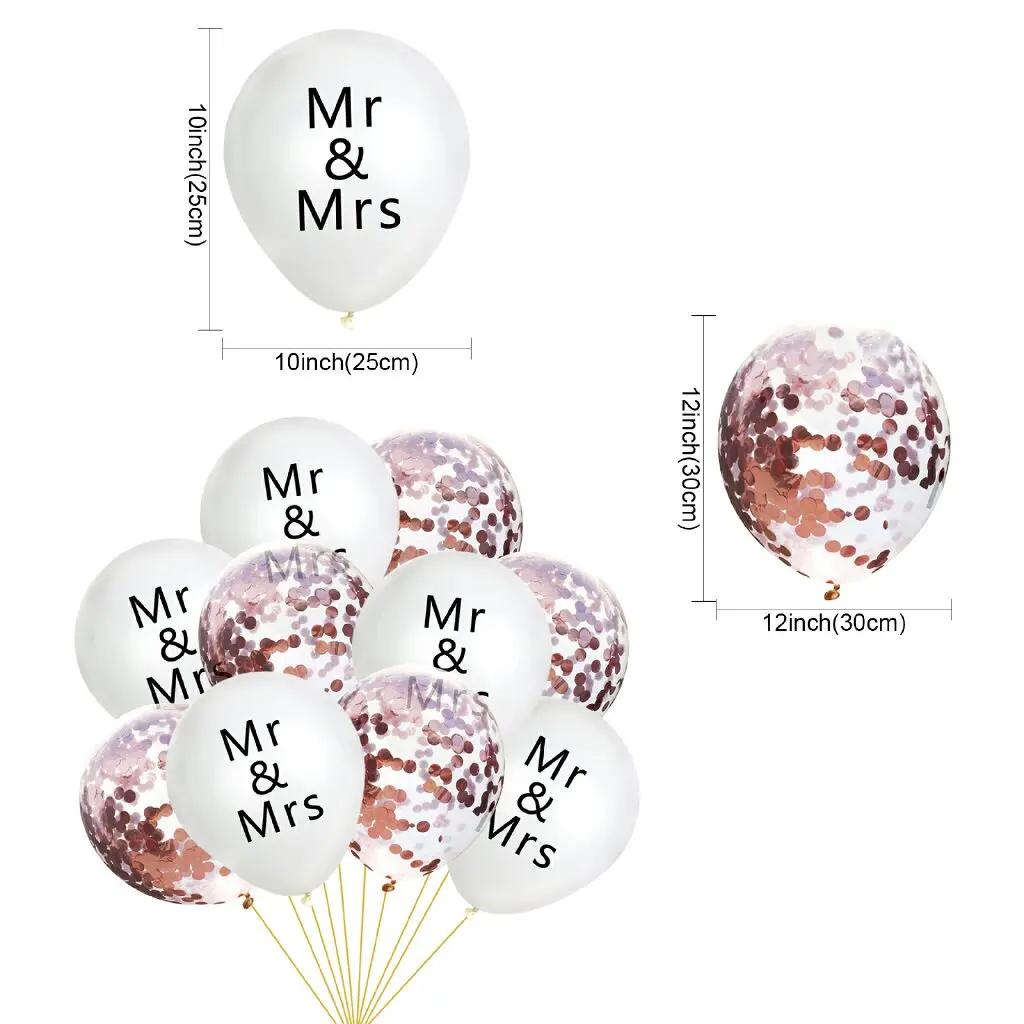 

Mr&Mrs Latex Balloons Wedding Balloon Set Round Air Helium Balloon Bachelorette Party Air Balloon Wedding Event & Party Supplies