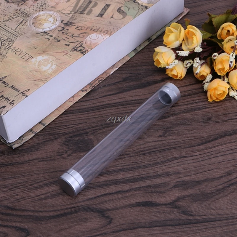 Plastic Transparent Acrylic Pen gifts tube box pencil cases Gift Boxes Stationery school office apply pen Drop ship|Пеналы| |