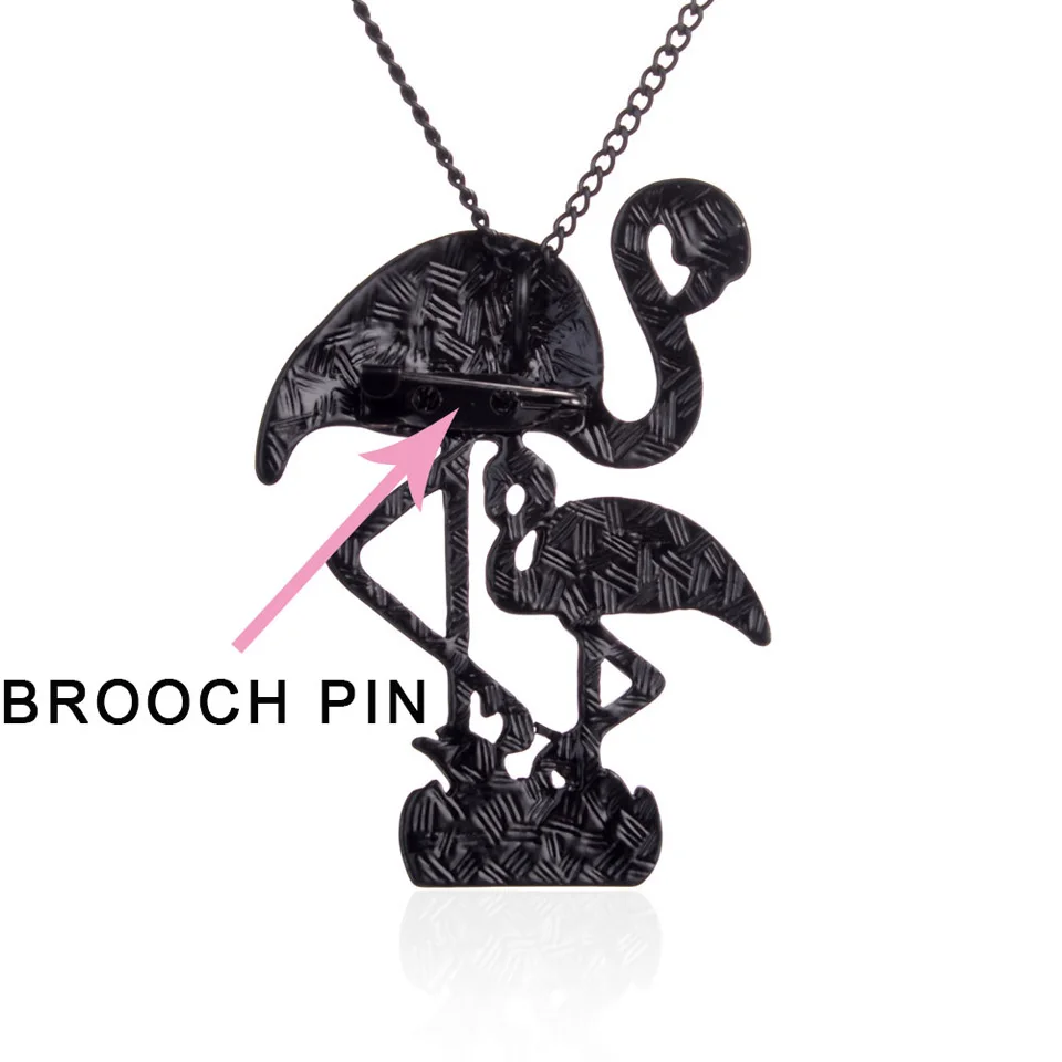 Стильная брошь Фламинго подарок на день матери женские металлические