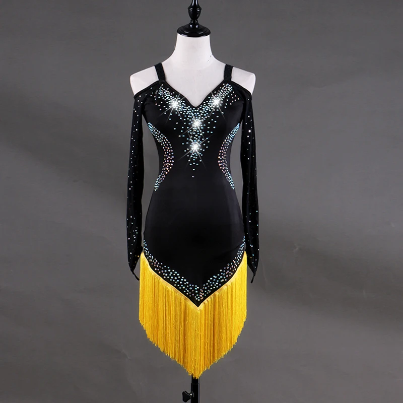 Custom made Latin Dance Dress Women Girls Rumba Cha-cha Skirt Ballroom Competition Costume Clothing Diamond plussize | Тематическая