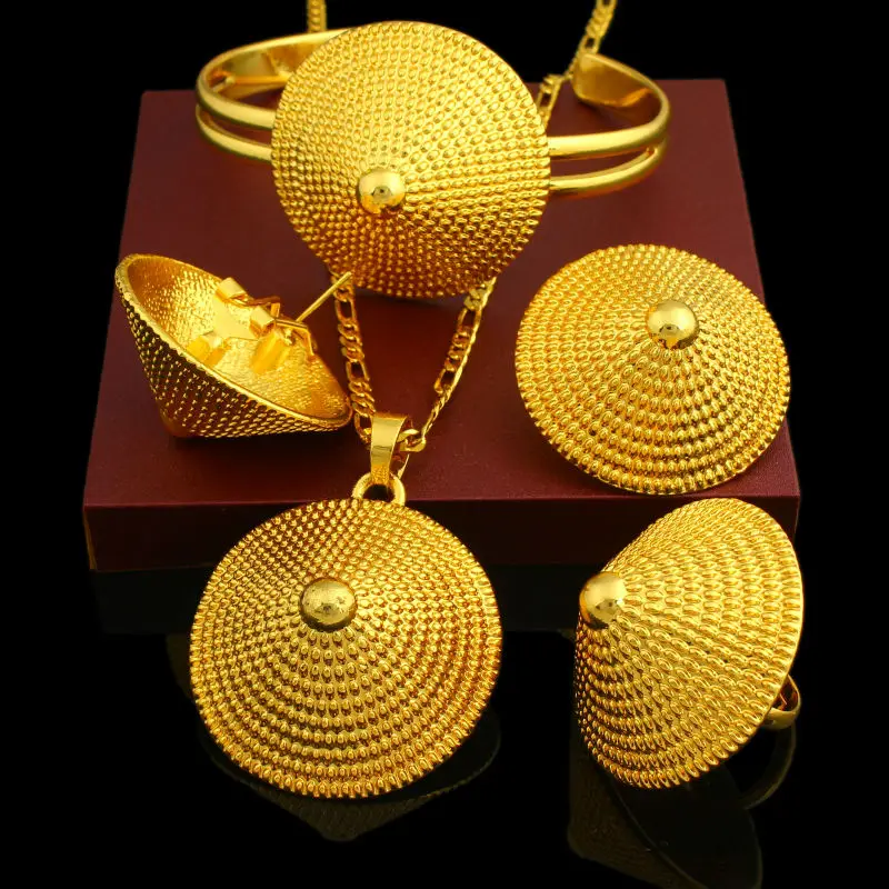 Ожерелье/кулон/серьги/Кольцо/браслет цвет 24 каратного золота|set necklace|jewelry set