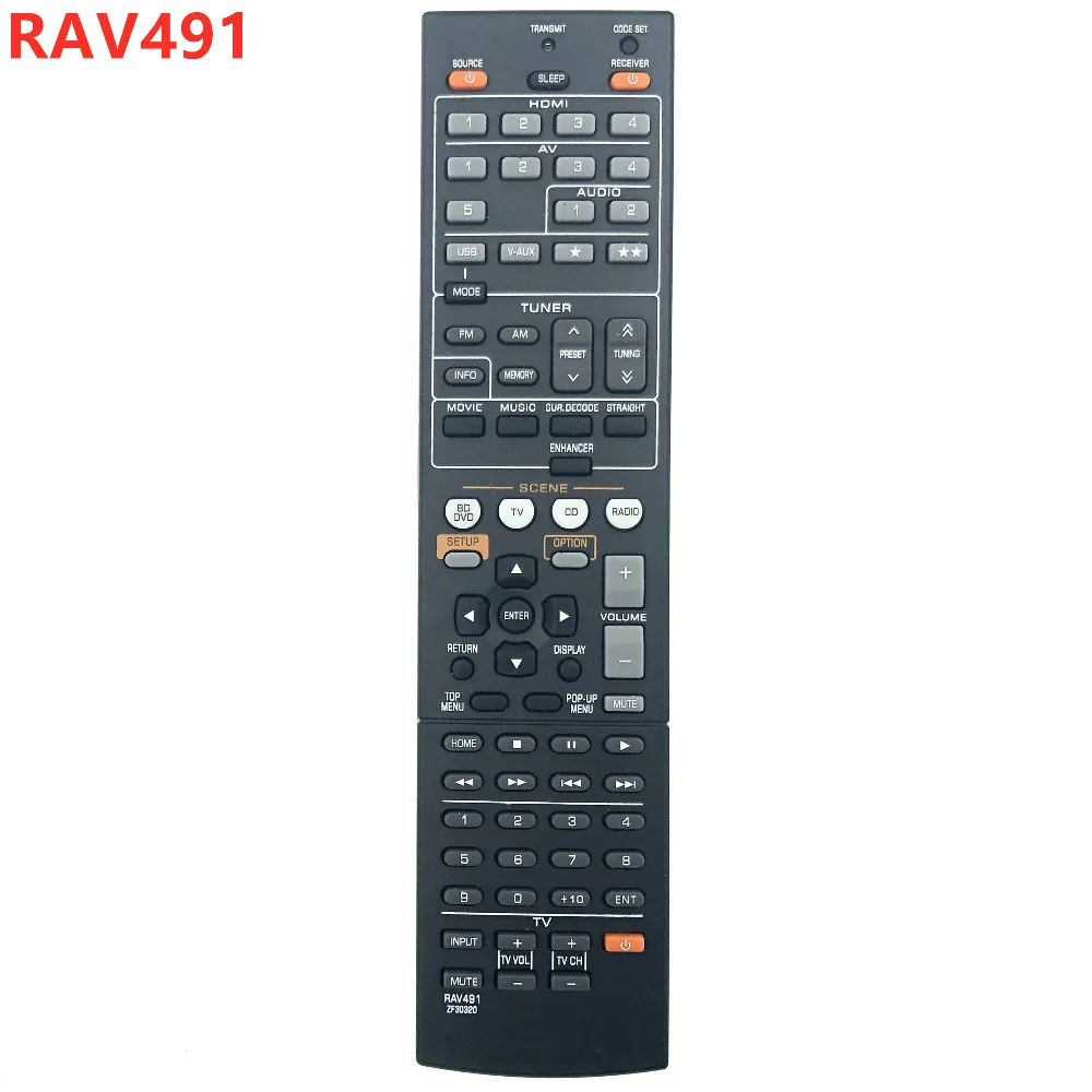 Новый пульт дистанционного управления RAV491 ZRAV367F30320 для YAMAHA AV ресивер RAV494 HTR 4066 RX V475