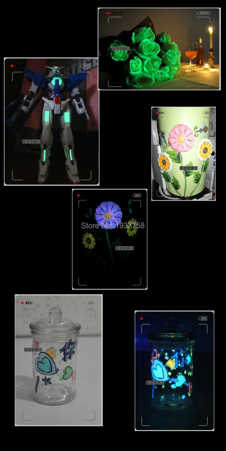 Суперяркий белый фотолминесцентный порошок фосфорный для DIY краски 500 г/пакет