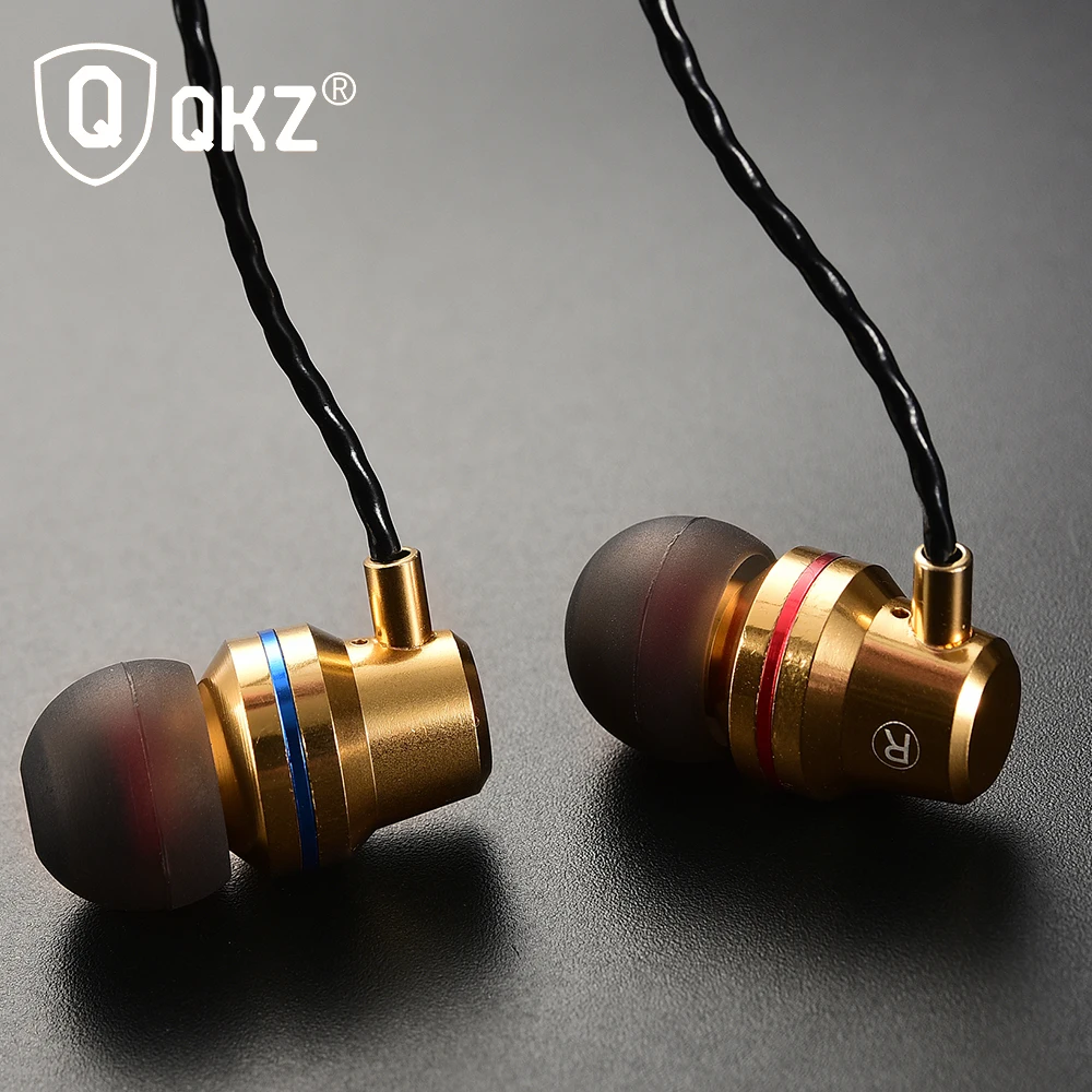 QKZ DM1 3,5 мм проводные наушники, динамические стерео музыкальные наушники, гарнитура с тяжелыми басами, наушники с микрофоном