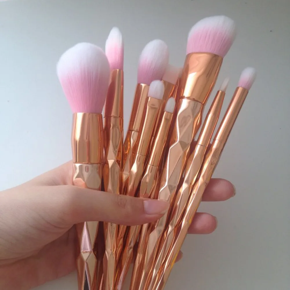 11 шт. набор розовых золотых кистей для макияжа|brush kit|eyeshadow brush kitmakeup set |