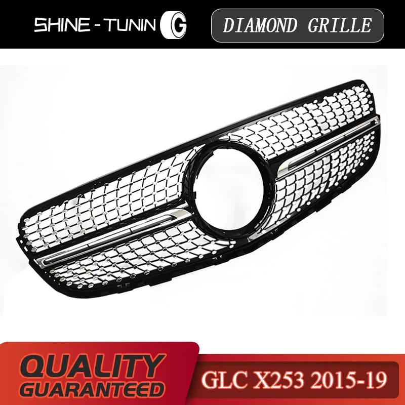 Алмазная решетка подходящая для Φ GLC класс W253 X253 GLC200 GLC250 GLC300 серебристая/Черная |