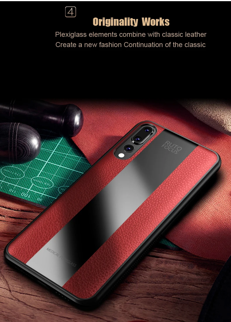 Huawei P20 Pro кожаный чехол Vpower Мягкий ТПУ бампер+ плексиглас+ чехол из искусственной кожи для телефона s Funda для huawei P20/P20 Lite задняя крышка
