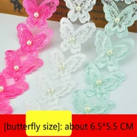 6 55 5cm embroidery butterfly eugen yarn lace accessories coat decoration diy hand decoration accessories
