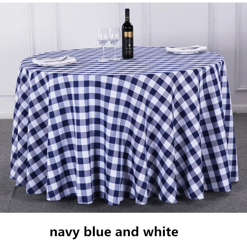

Many sizes European Round Polyester 10pcs Grid European decoration tablecloth home FREE SHIPPING Marious