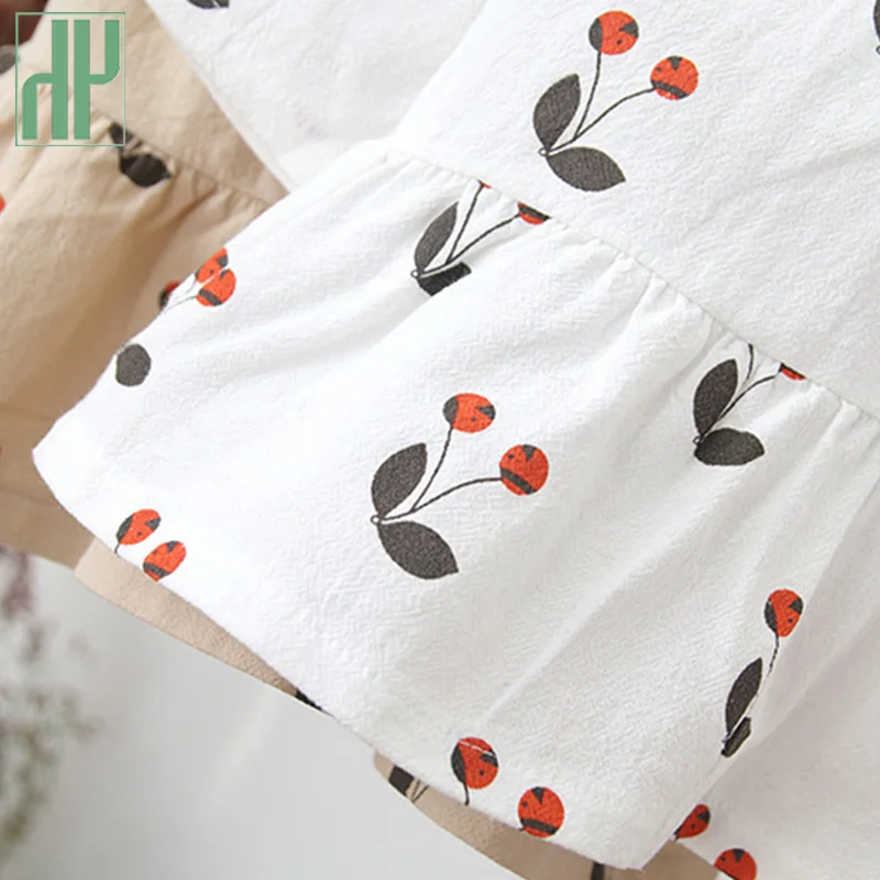 Toddler girl dresses Floral cherry printed kids long sleeve for girls Pageant Princess Party cute children tutu dress | Детская одежда