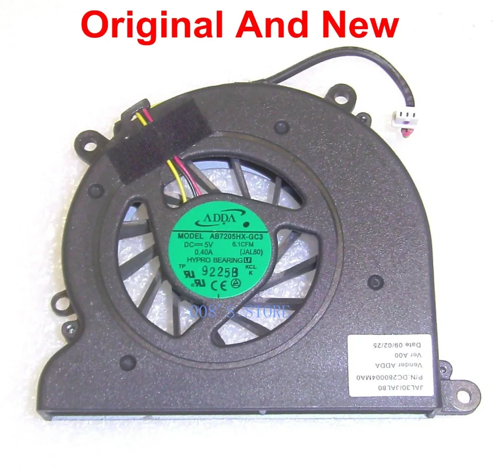 New Notebook CPU Cooler Fan For DELL VOSTRO 1310 V1320 1320 1510 1520 1521 2510 By ADDA AB7205HX-GC3 DC5V 0.4A 6.1CFM 3 Pin | Компьютеры и