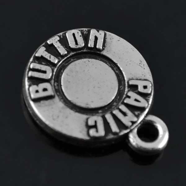 30Pcs/Lot Zinc Alloy Antique Silver Plated Trendy Alphabet Panic Button Circle Charms Jewelry For DIY | Украшения и аксессуары