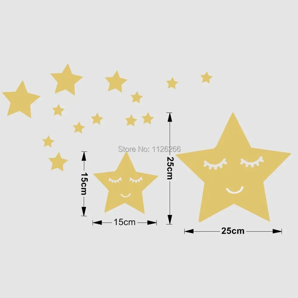 Настенные наклейки Smile Stars милый узор сделай сам съемный художественный стикер