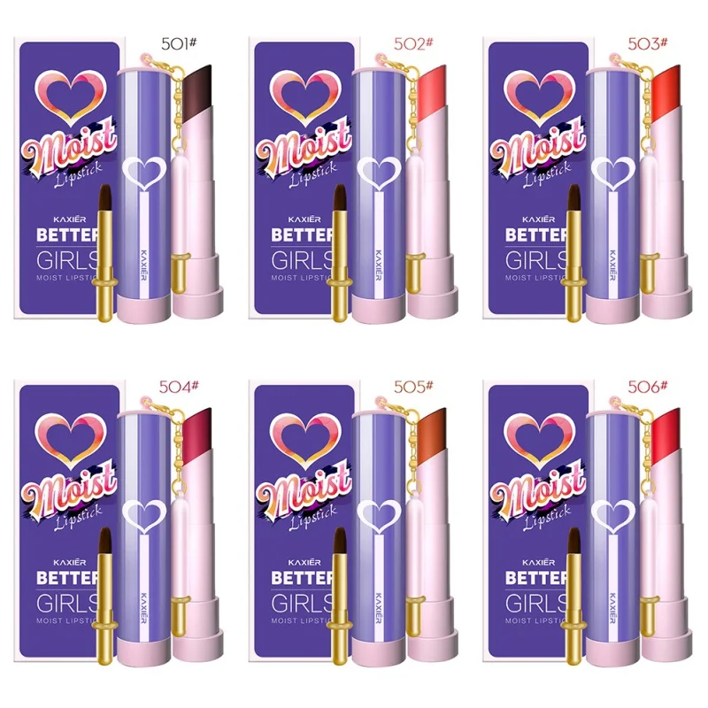 Luxury Makeup Color Lipstick Matte Lip Stick Long-lasting Moisturizer with Brush Charming Cosmetic |