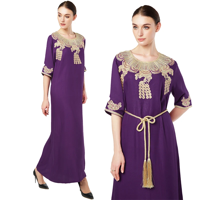 Женское длинное платье макси в богемном стиле винтажное туника мусульманский